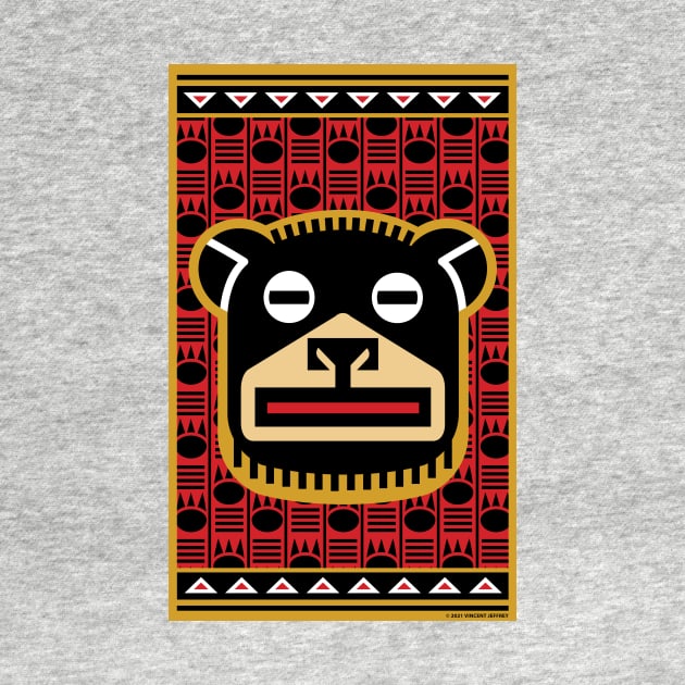 Big Black Bear Emblem by Mindscaping